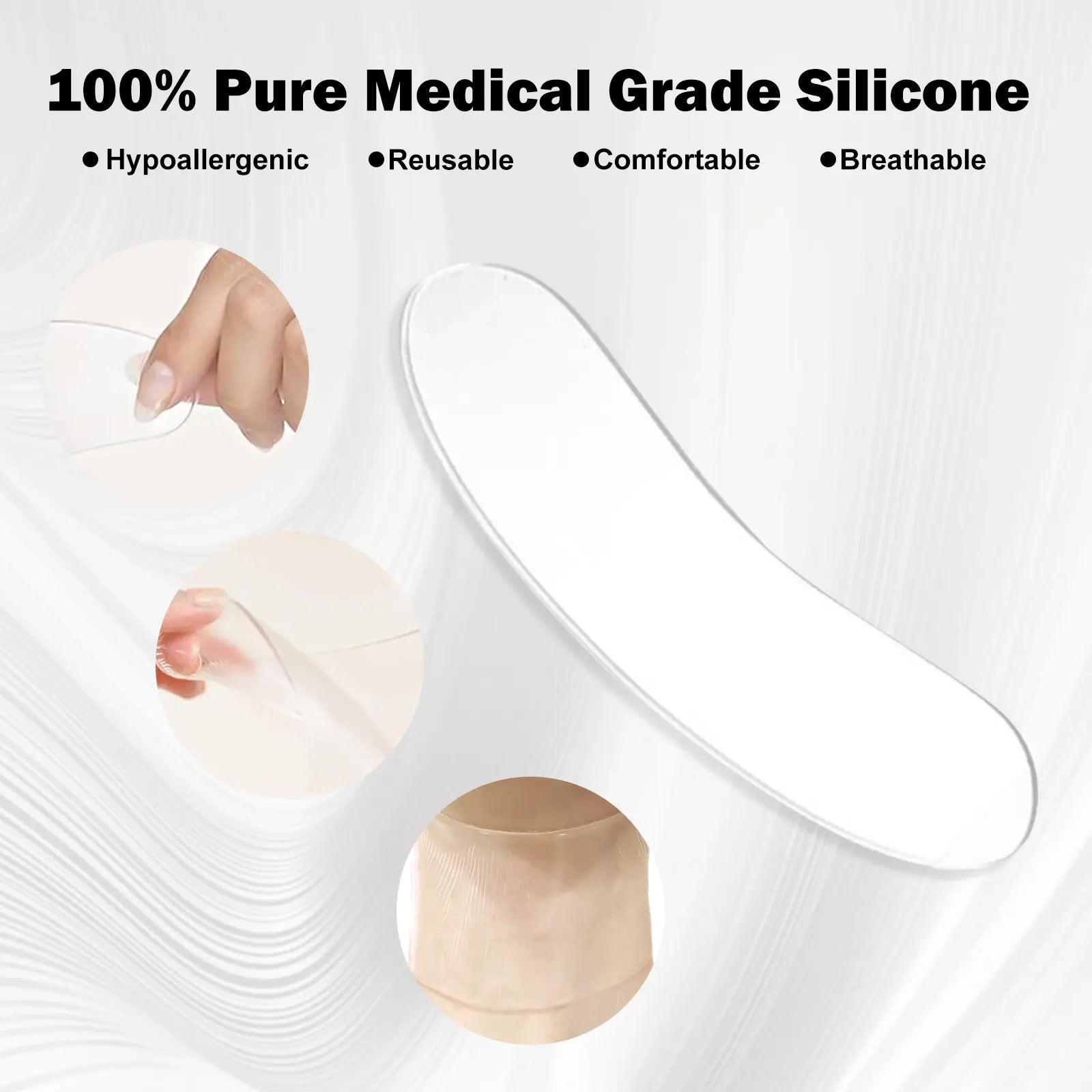 Jungshea Clear Silicone Neck Patch, Transparent Smooth Wrinkles Neck Sticker, Reusable Silicone Moisturizing Skin Care, Skin Care Sticker