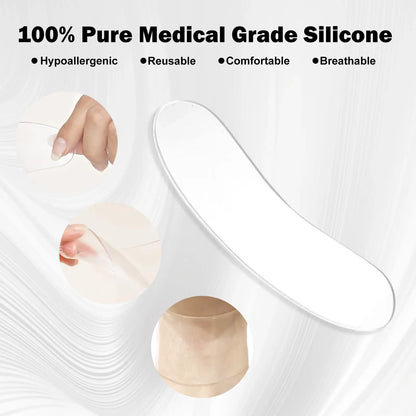 Jungshea Clear Silicone Neck Patch, Transparent Smooth Wrinkles Neck Sticker, Reusable Silicone Moisturizing Skin Care, Skin Care Sticker