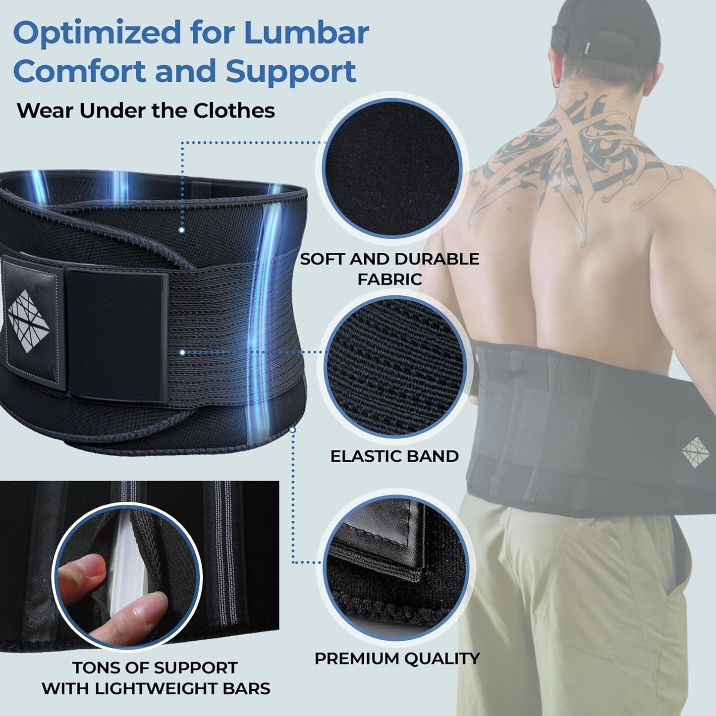 Plus Size Back Brace for Lower Back Pain |4XL| Lumbar Support for Pain Relief An