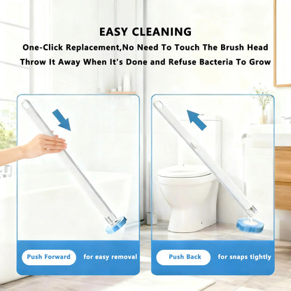 Transform Your Bathroom Cleaning with the Snofrid Disposable Toilet Brush Set – Includes 24 Scented Cleaner Refills and Wall-Mount Holder for Ultimate Convenience