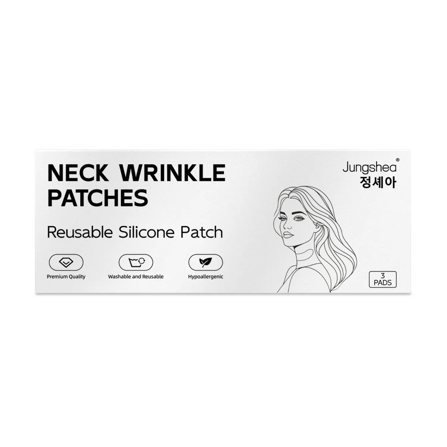Jungshea Clear Silicone Neck Patch, Transparent Smooth Wrinkles Neck Sticker, Reusable Silicone Moisturizing Skin Care, Skin Care Sticker