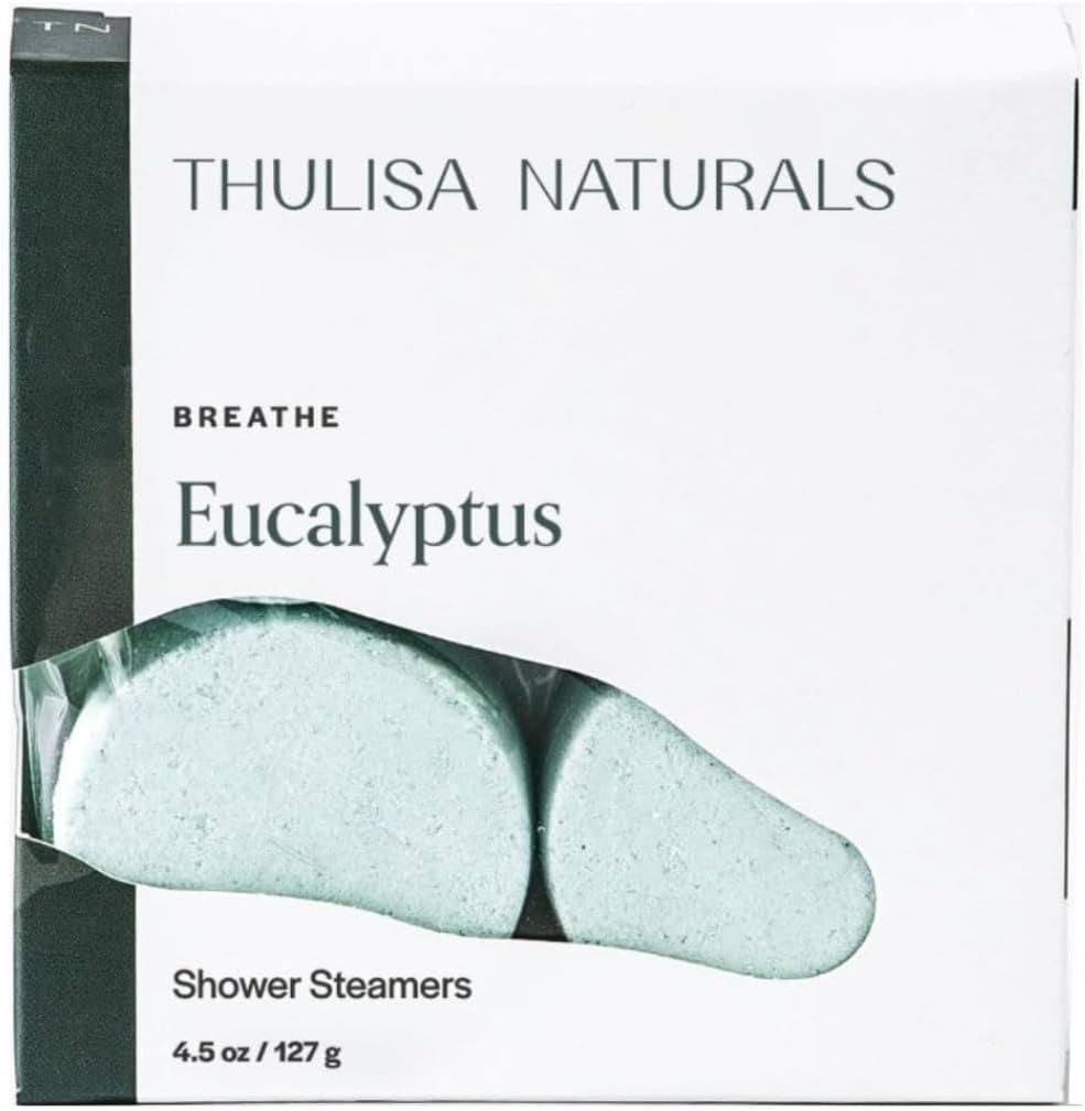 Eucalyptus Shower Steamers Aromatherapy | Organic Shower Bombs with Essential Oils | Self Care Christmas Birthday & Spa Gifts for Women & Men | Stocking Stuffers | 4 Pack