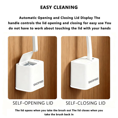 Transform Your Bathroom Cleaning with the Snofrid Disposable Toilet Brush Set – Includes 24 Scented Cleaner Refills and Wall-Mount Holder for Ultimate Convenience