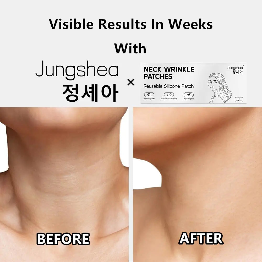 Jungshea Clear Silicone Neck Patch, Transparent Smooth Wrinkles Neck Sticker, Reusable Silicone Moisturizing Skin Care, Skin Care Sticker