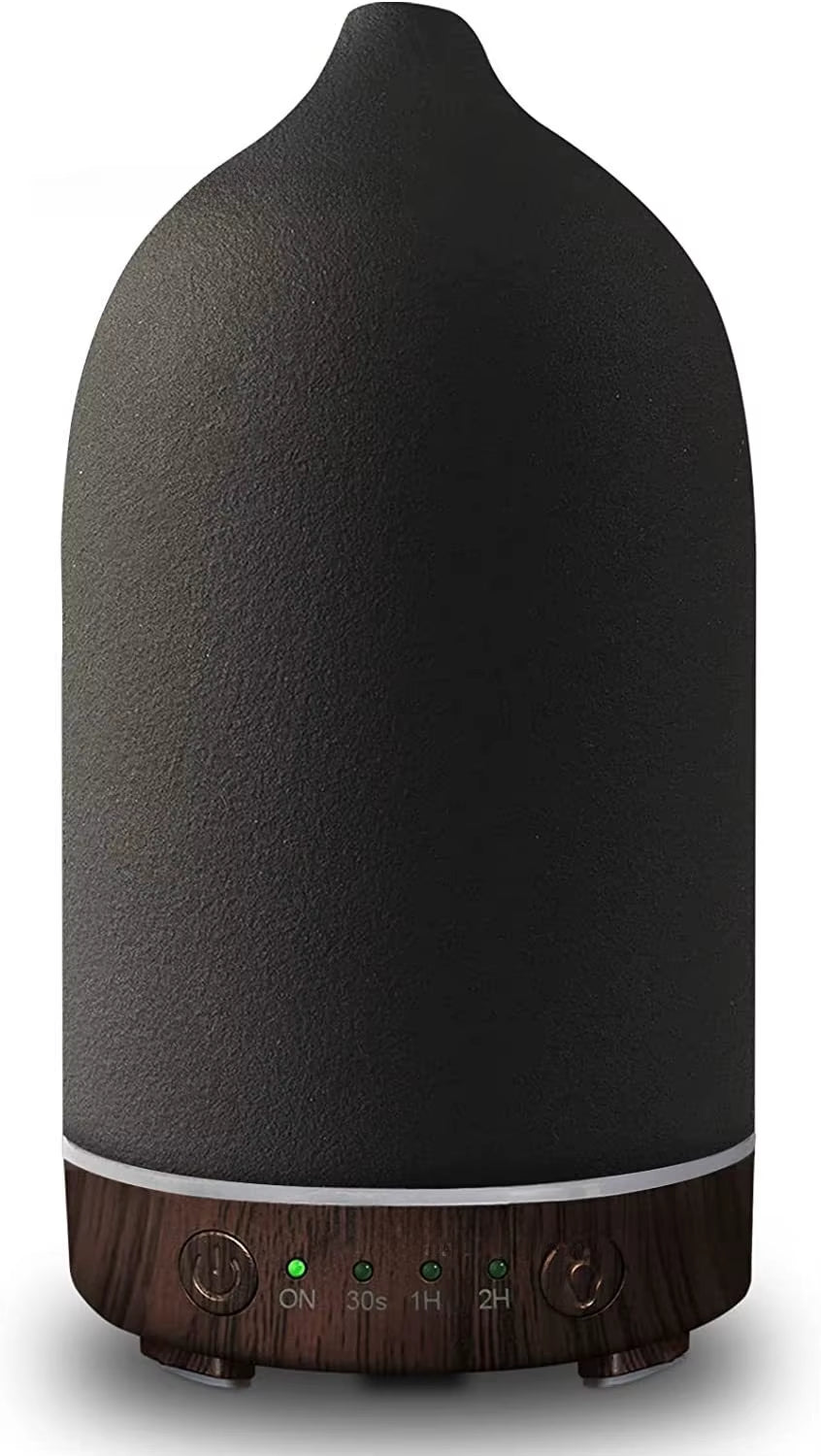 Ceramic Essential Oil Diffuser Ultrasonic Aromatherapy Humidifier with 7-Color LED Lights Auto Shut-Off 1H/3H/6H Timer