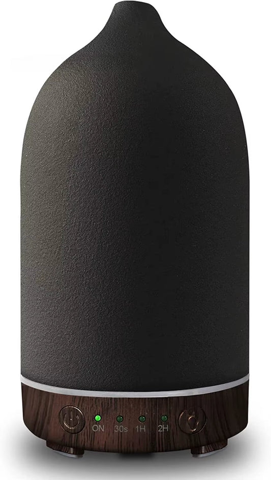 Ceramic Essential Oil Diffuser Ultrasonic Aromatherapy Humidifier with 7-Color LED Lights Auto Shut-Off 1H/3H/6H Timer