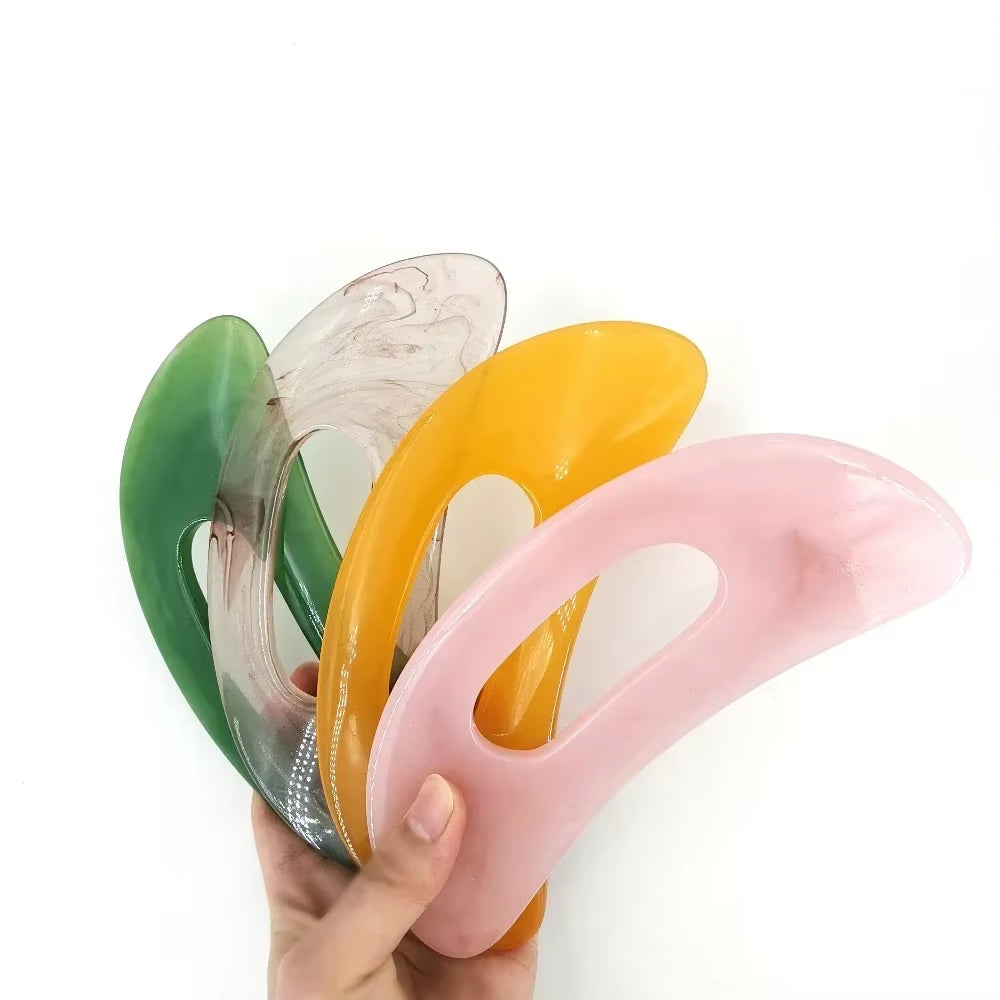 1Pc Guasha Board Natural Stone/Synthetic Resin Tool Scrpy Aping Board Massage Tool Guasha Massage Board Scraper Massage Thera