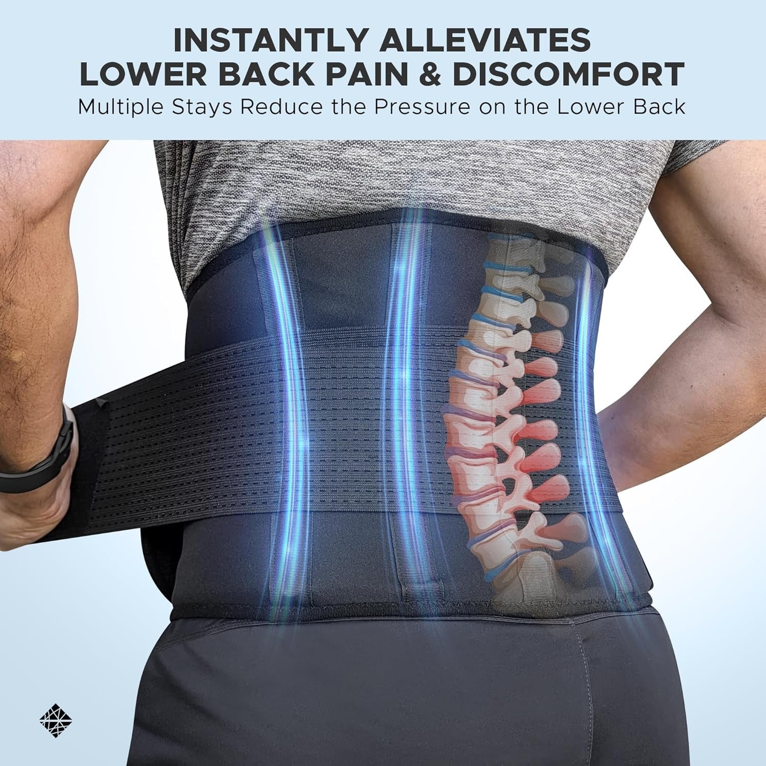 Plus Size Back Brace for Lower Back Pain |4XL| Lumbar Support for Pain Relief An