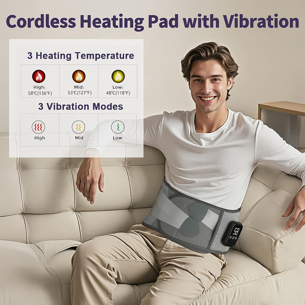 Heated Lower Back Brace for Back Pain Relief Back Belt with Heating & Vibration