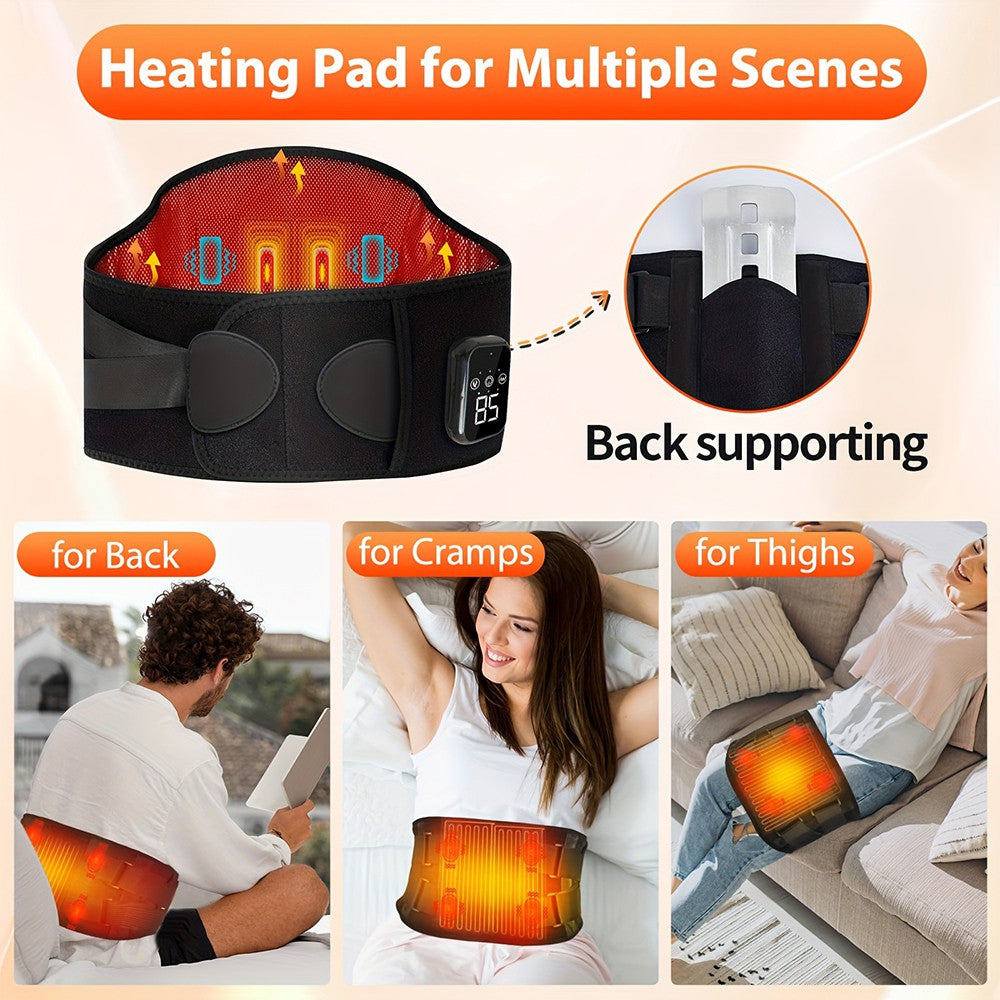 Heated Lower Back Brace for Back Pain Relief Back Belt with Heating & Vibration