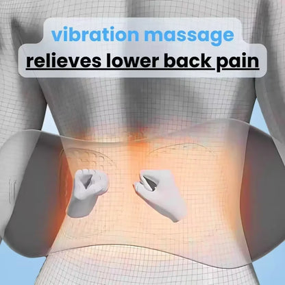 Emeka 3-In-1 Back Massager Heat Vibration for Back Pain Relief Herniated Disc Stretch Support Traction Lower Back Massage Pillow