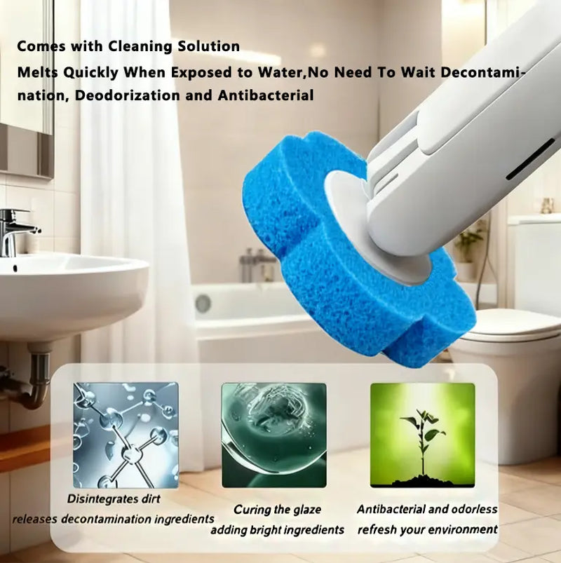 Transform Your Bathroom Cleaning with the Snofrid Disposable Toilet Brush Set – Includes 24 Scented Cleaner Refills and Wall-Mount Holder for Ultimate Convenience